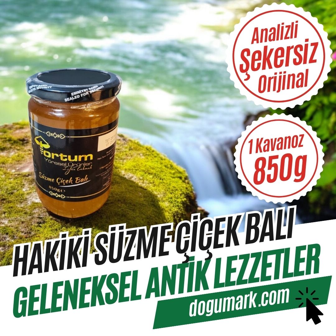 Analizli Şekersiz Hakiki Süzme Çiçek Balı (1 Kavanoz 850g)