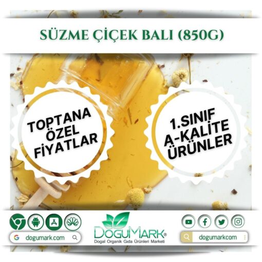 Süzme Çiçek Balı (850g)