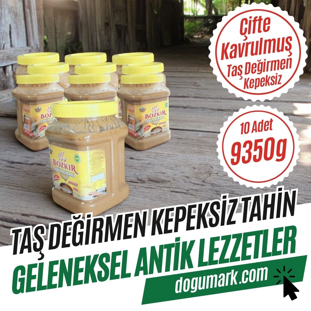 Bozkır Taş Değirmen Kepeksiz Tahin - Çifte Kavrulmuş (Net 9350g)