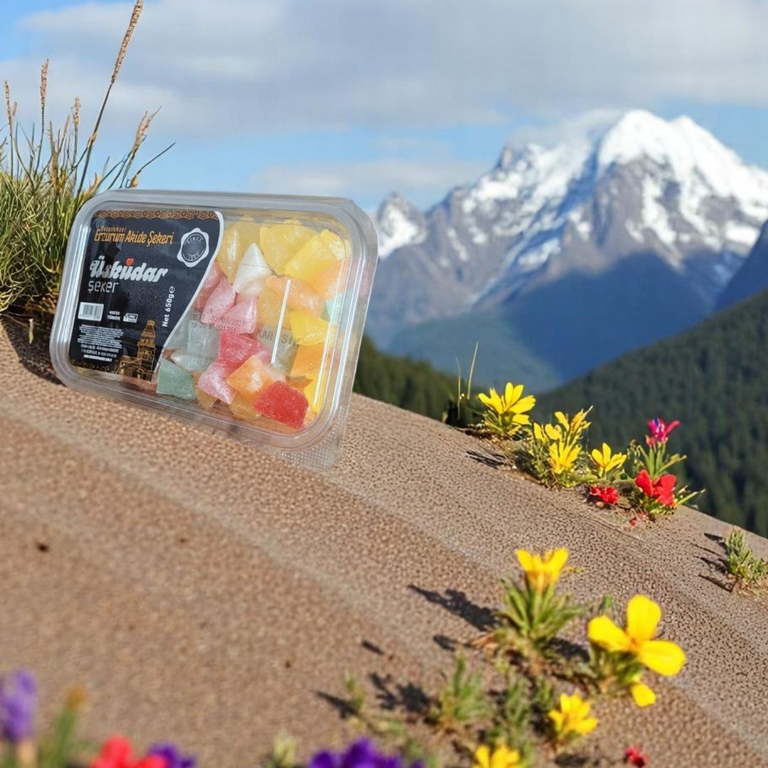 Geleneksel Erzurum Akide Şekeri - Karışık (1 Paket 650g)