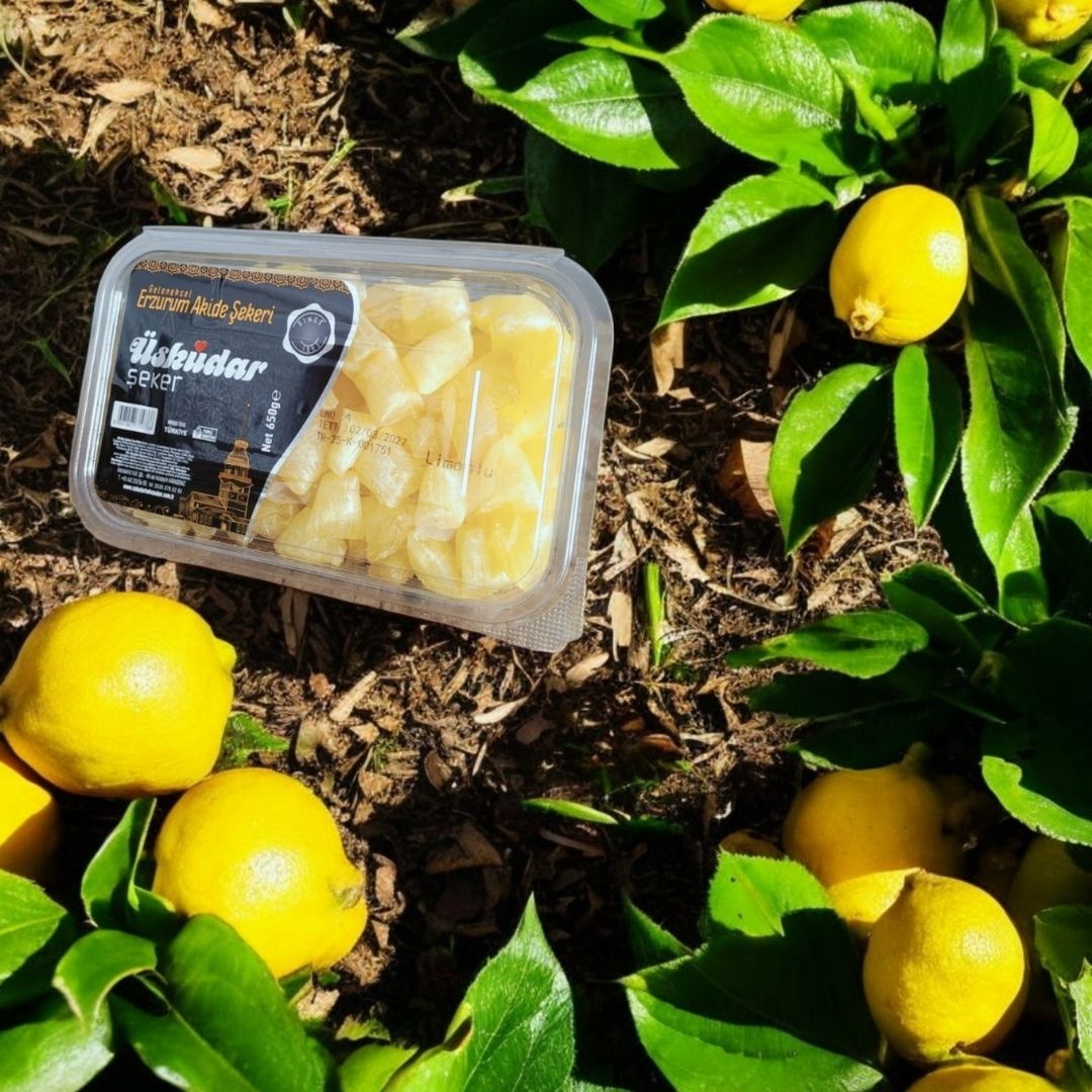 Geleneksel Erzurum Akide Şekeri - Limonlu (1 Paket 650g)
