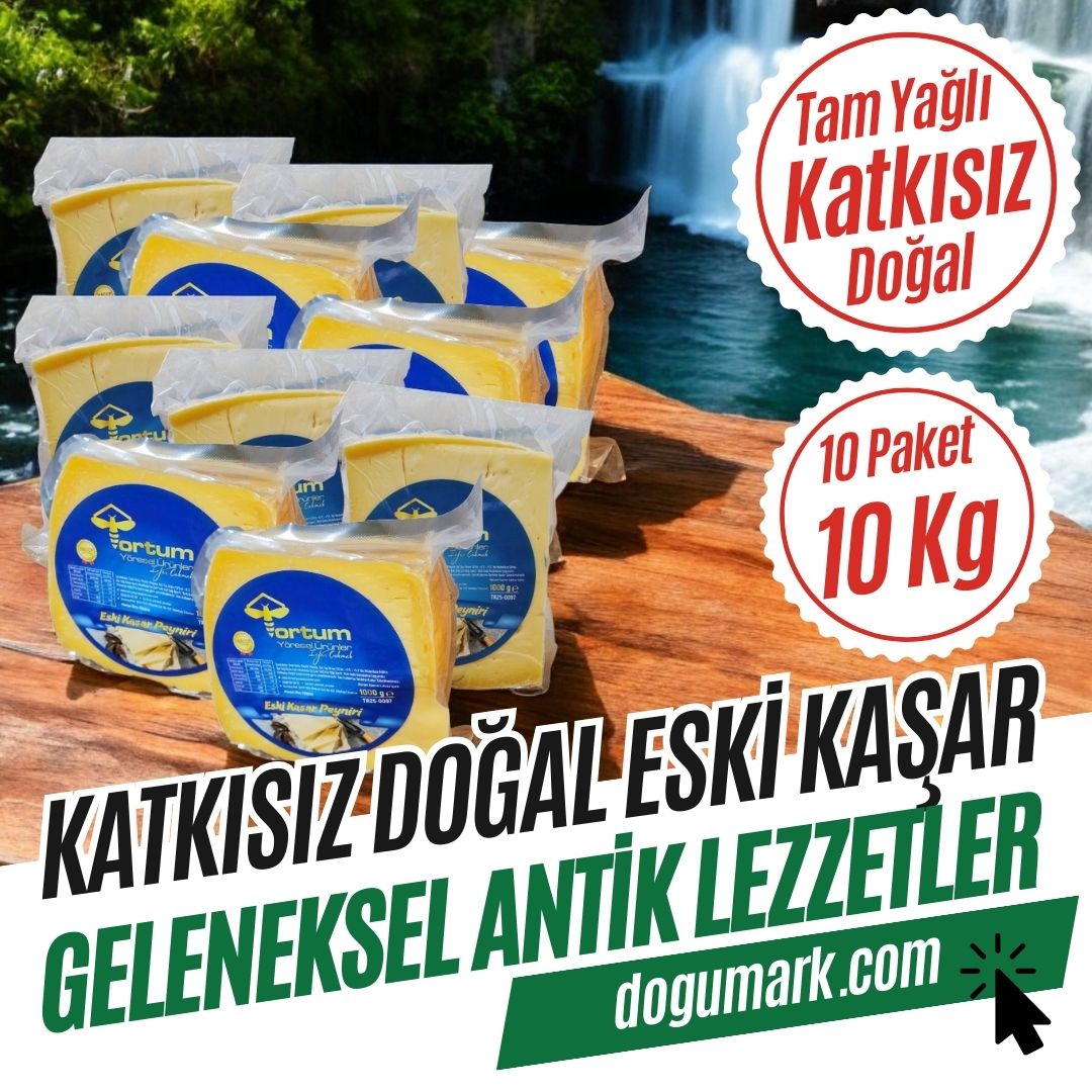 Katkısız Doğal Hakiki Tam Yağlı Eski Kaşar Peyniri (10 Pkt 10 Kg)