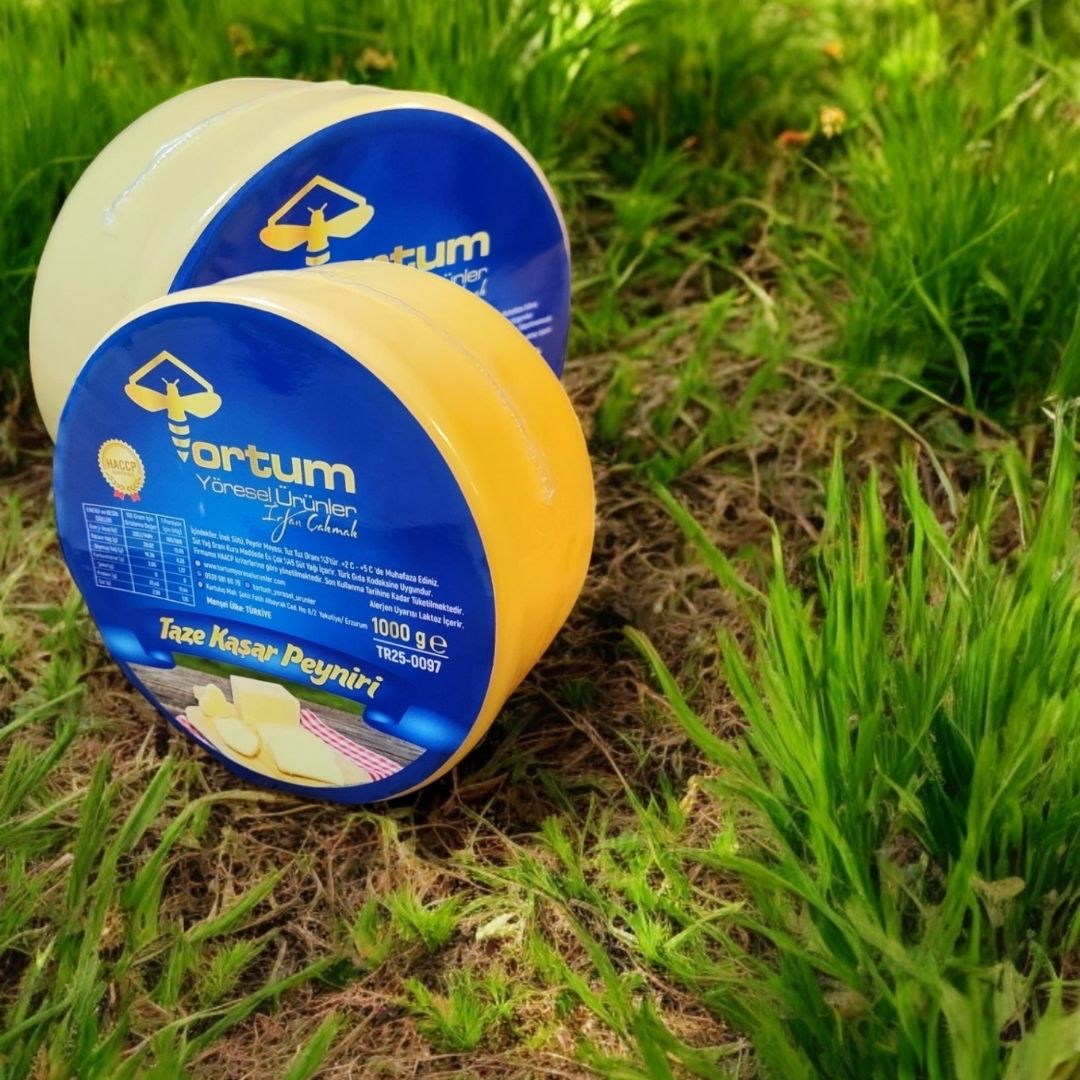 Katkısız Doğal Hakiki Tam Yağlı Taze Kaşar Peyniri (2 Paket 2 Kg)
