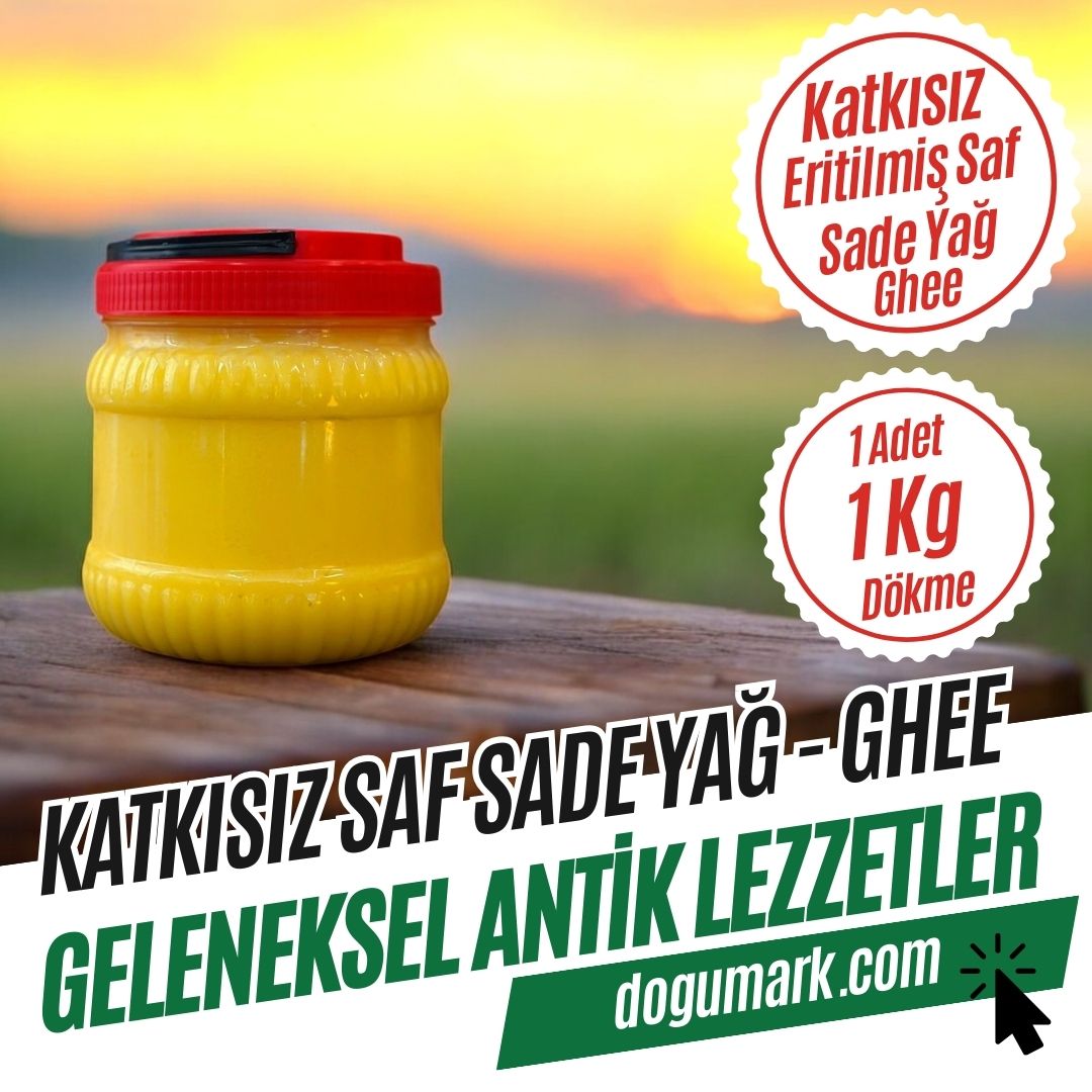 Katkısız Sade Sarı Yağ - Eritilmiş Saf - Ghee (1 Kg Pet) Dökme