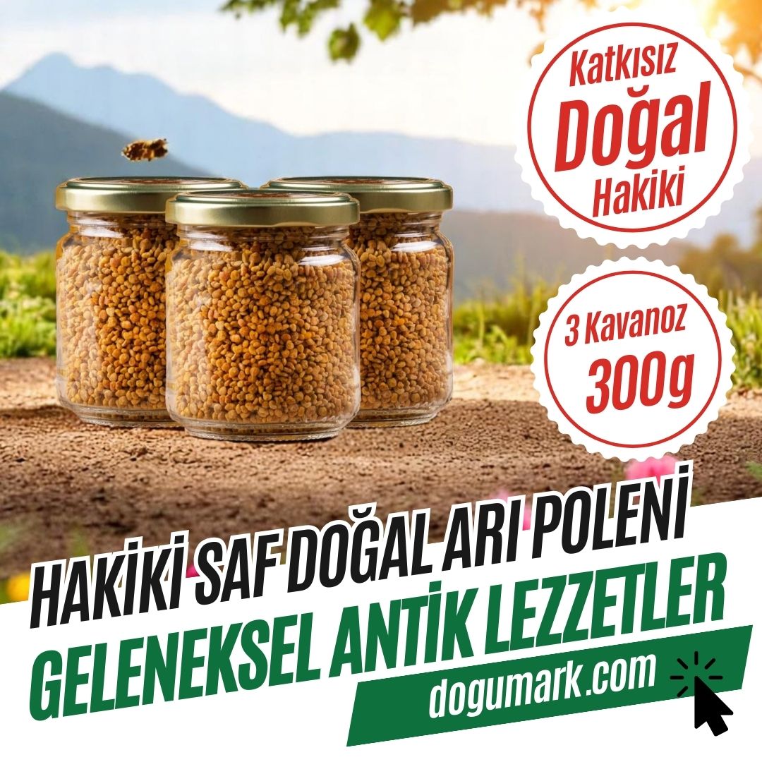 Katkısız Doğal Hakiki Saf Arı Poleni (3 Kavanoz 300g) Dökme