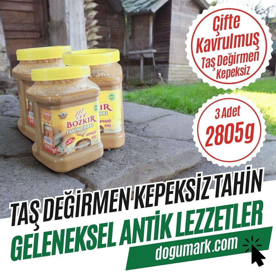 Bozkır Taş Değirmen Kepeksiz Tahin - Çifte Kavrulmuş (Net 2805g)