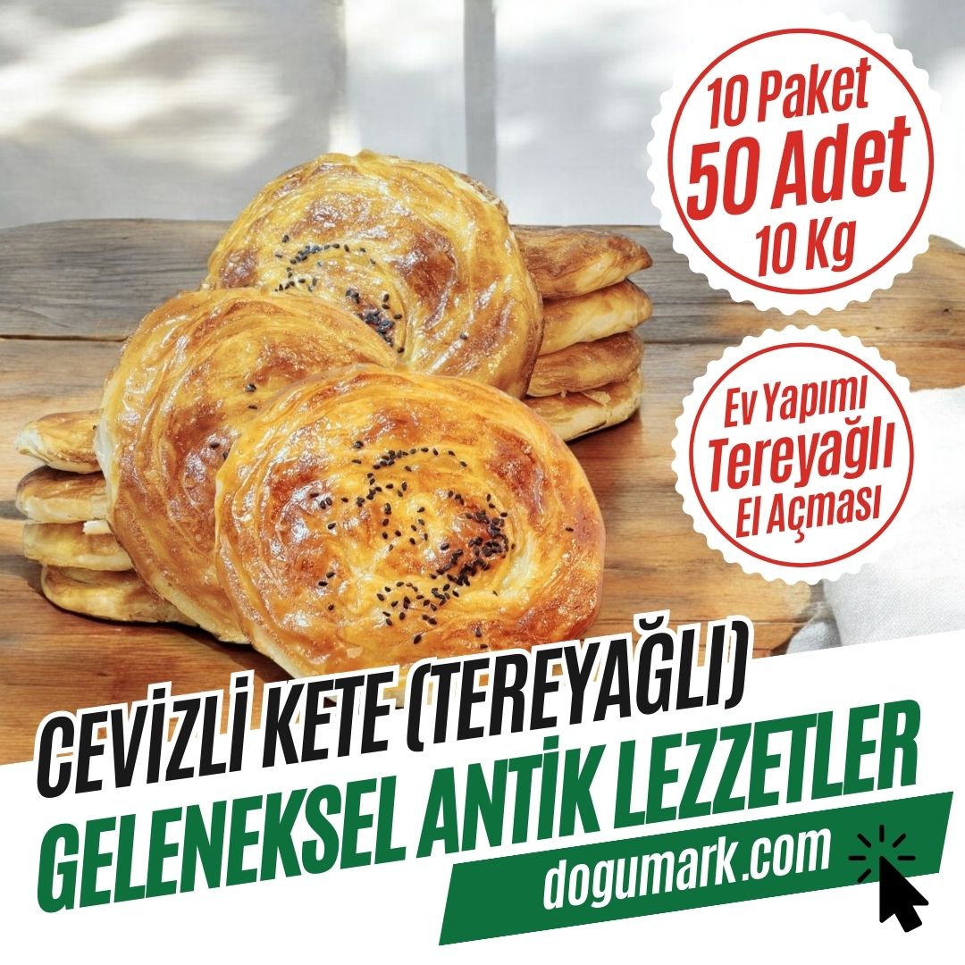 Cevizli Kete - Ev Yapımı - El Açması (10 Paket-50 Adet-10 Kg)