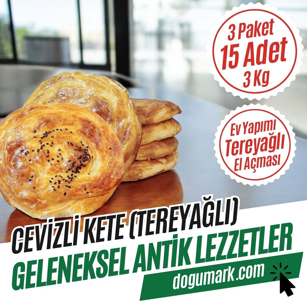 Cevizli Kete - Ev Yapımı - El Açması (3 Paket-15 Adet-3 Kg)