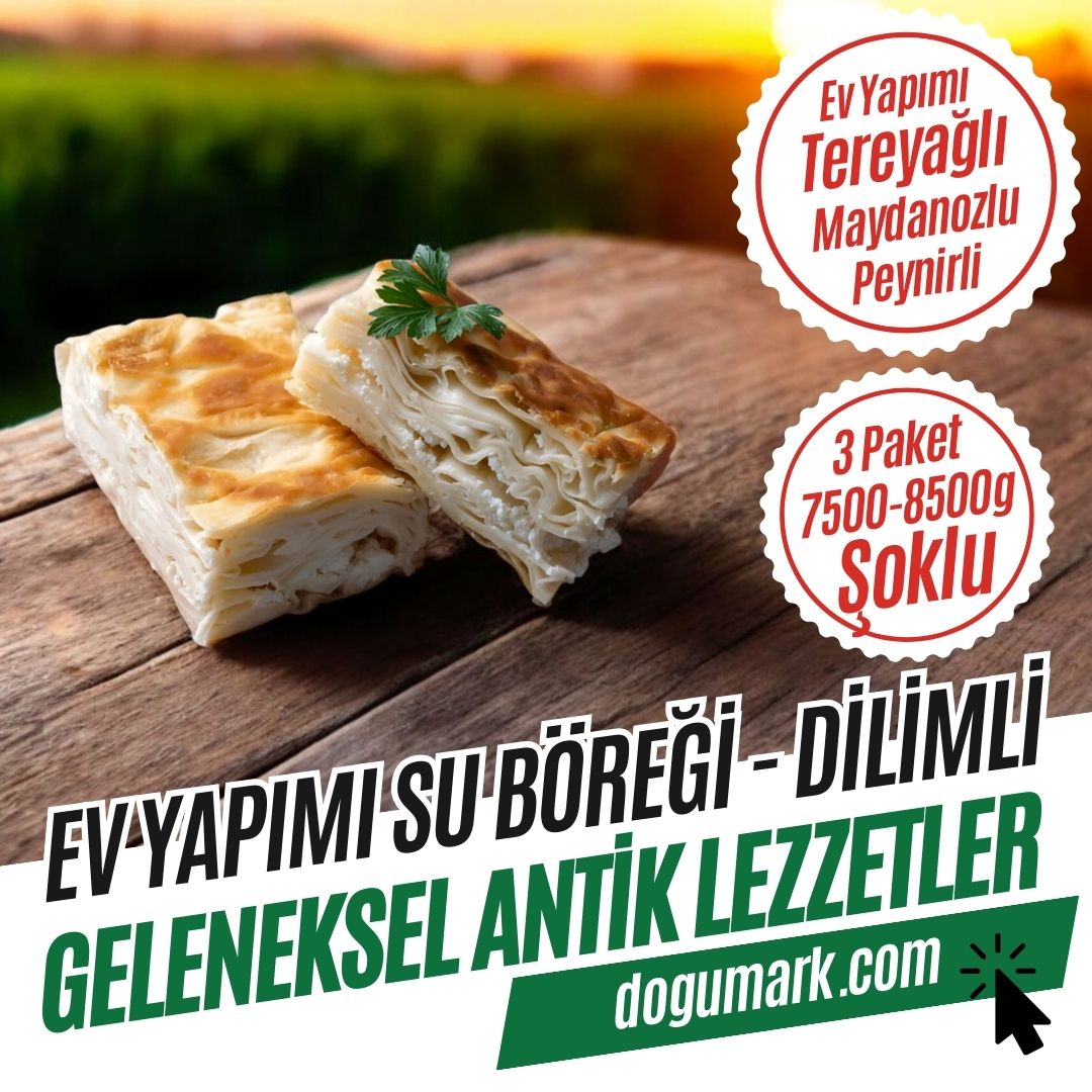 Ev Yapımı Su Böreği - Tereyağlı - Peynirli (3 Tepsi 7500-8500g)