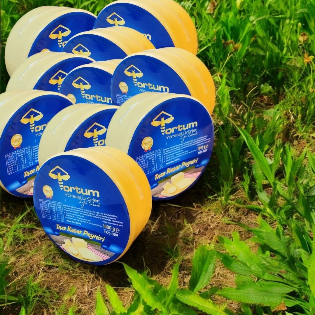 Katkısız Doğal Hakiki Tam Yağlı Taze Kaşar Peyniri (10 Pkt 10 Kg)