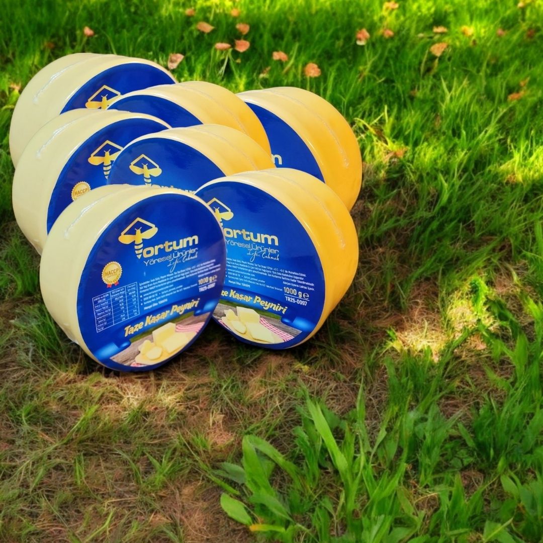 Katkısız Doğal Hakiki Tam Yağlı Taze Kaşar Peyniri (7 Paket 7 Kg)
