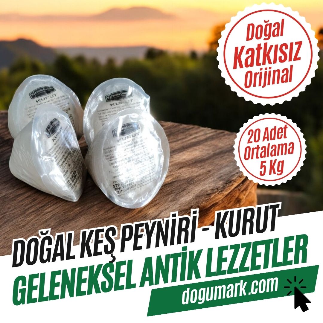 Doğal Keş Peyniri - Kurut - Kurutulmuş Yoğurt (20 Adet 5 Kg)