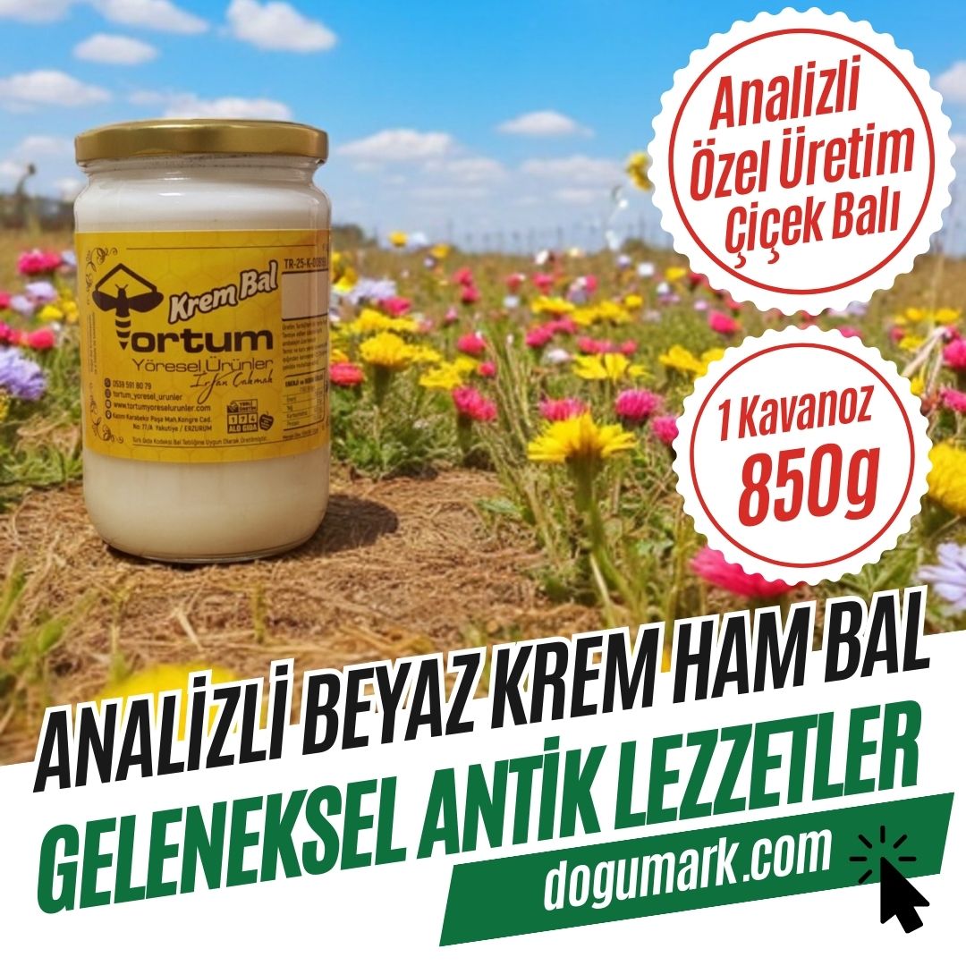 Analizli Özel Üretim Beyaz Krem Ham Bal (1 Kavanoz 850g)