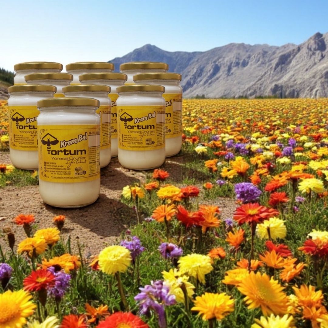 Analizli Özel Üretim Beyaz Krem Ham Bal (10 Kavanoz 8500g)