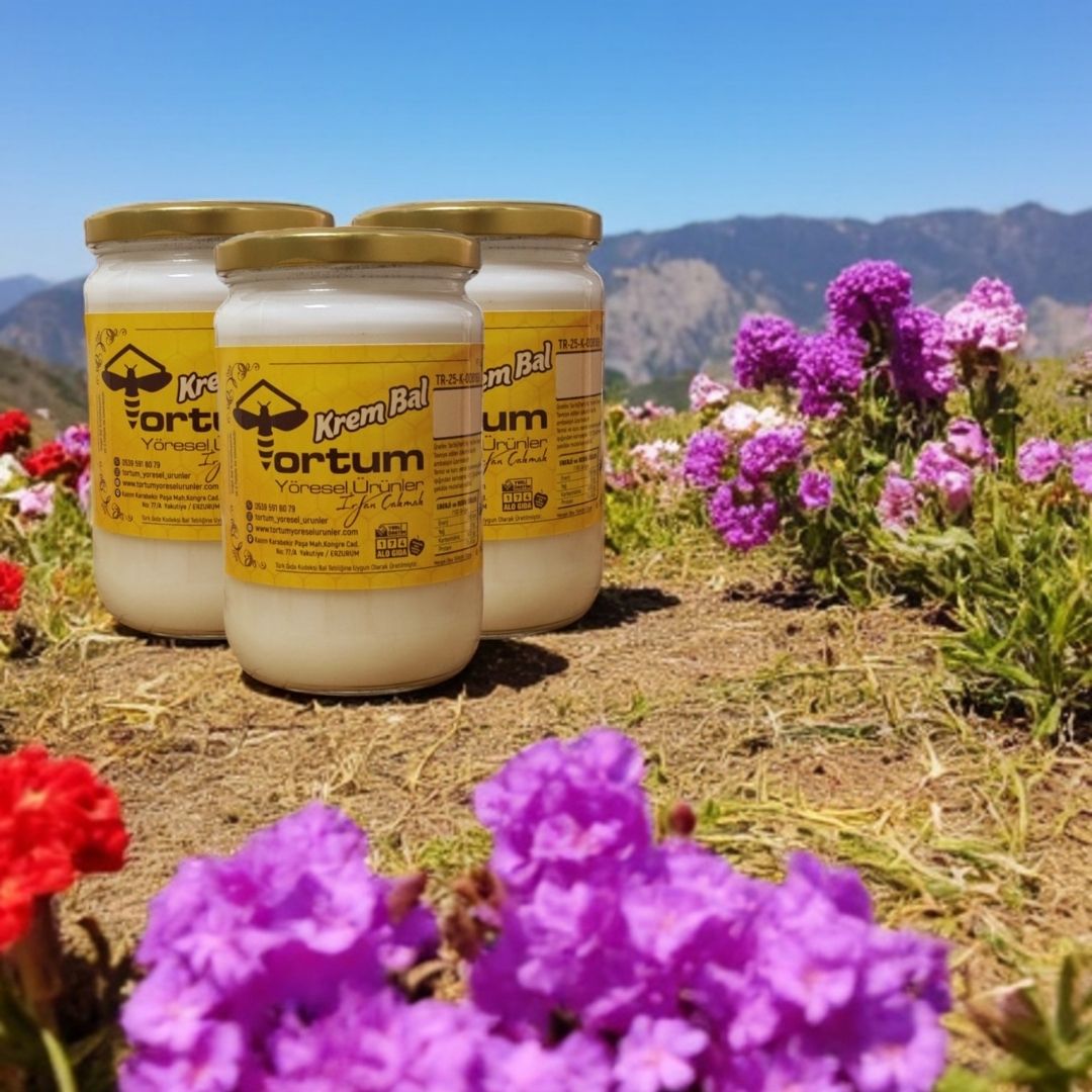 Analizli Özel Üretim Beyaz Krem Ham Bal (3 Kavanoz 2550g)
