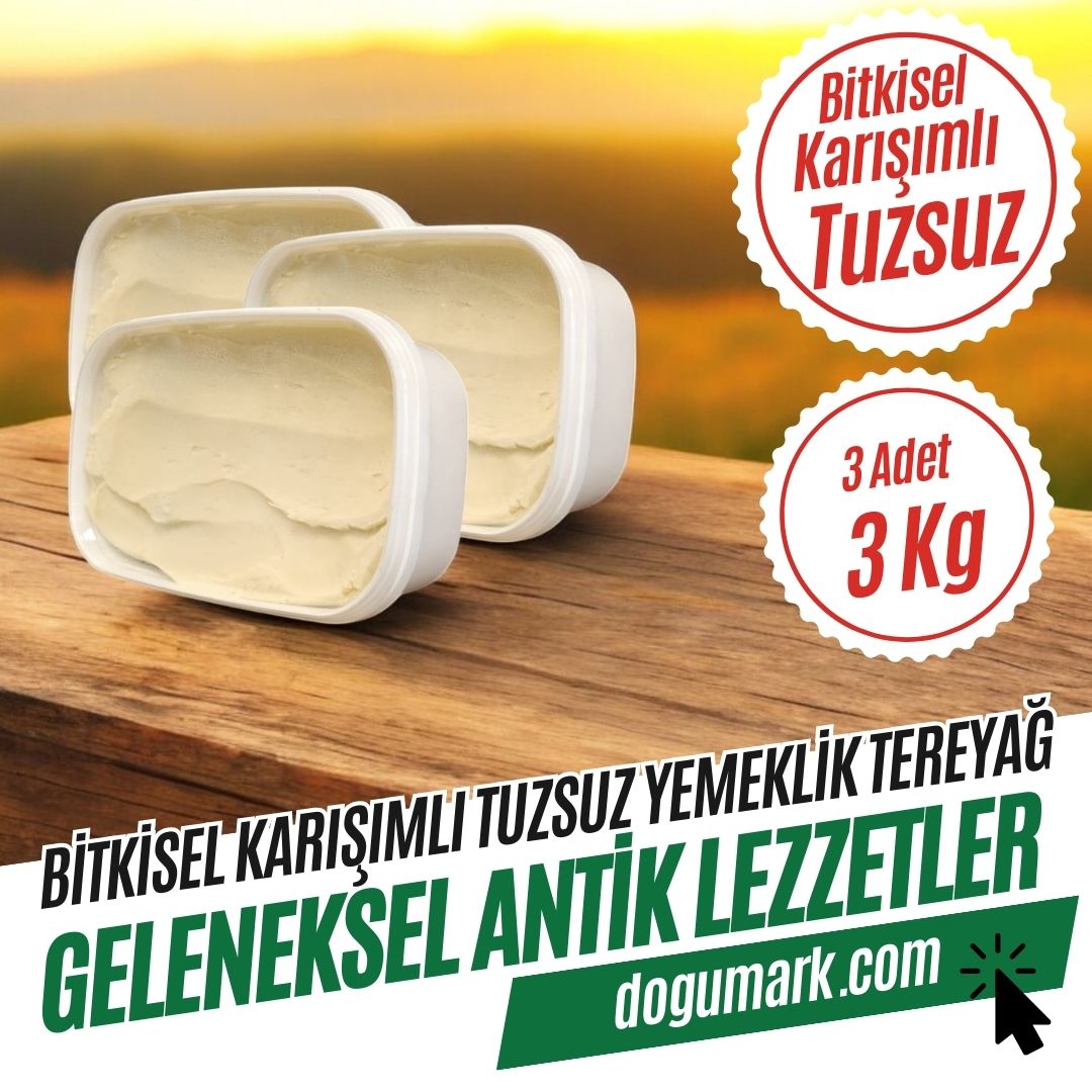 Bitkisel Karışımlı Tuzsuz Yemeklik Tereyağ (3 Kg) - Dökme