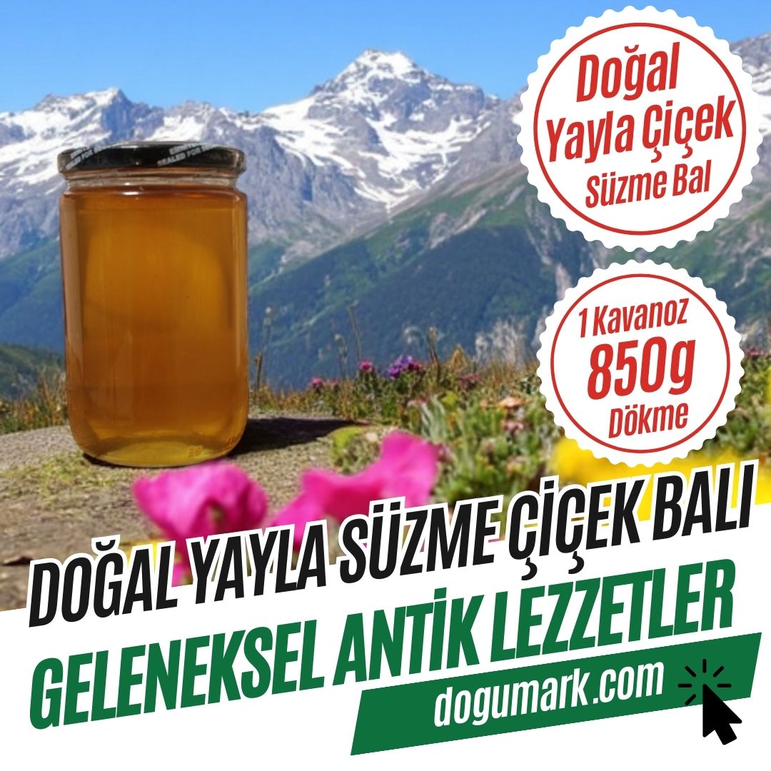 Doğal Yayla Çiçek Süzme Bal (1 Kavanoz 850g) Dökme