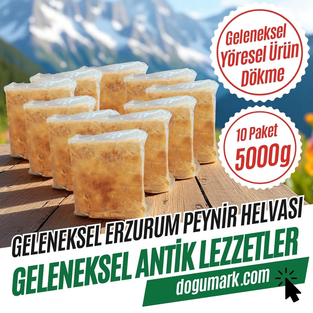 Geleneksel Erzurum Peynir Helvası (10 Paket 5000g) Dökme