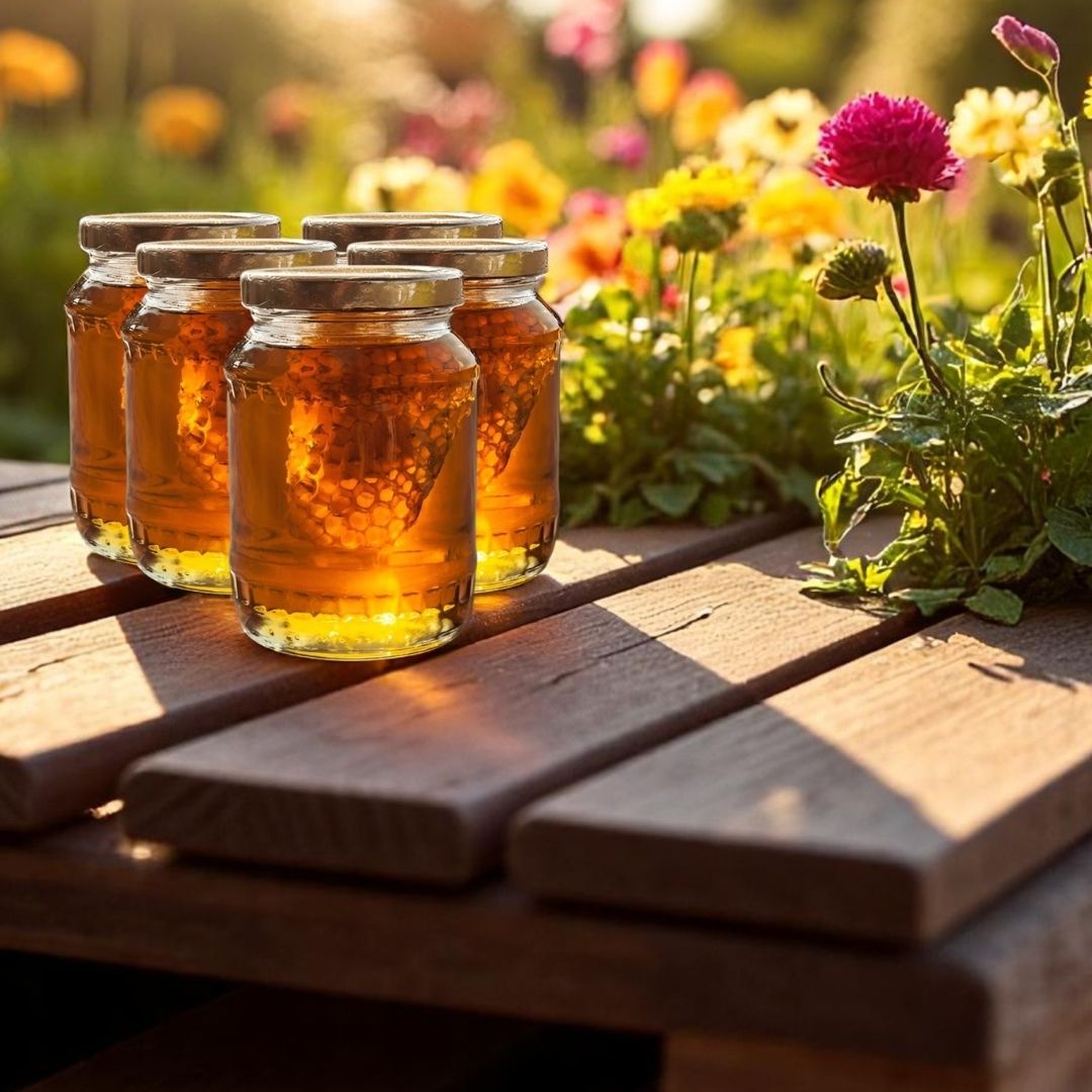 Hakiki Karakovan Petek Süzme Karışık Bal (5 Kavanoz 4500g)