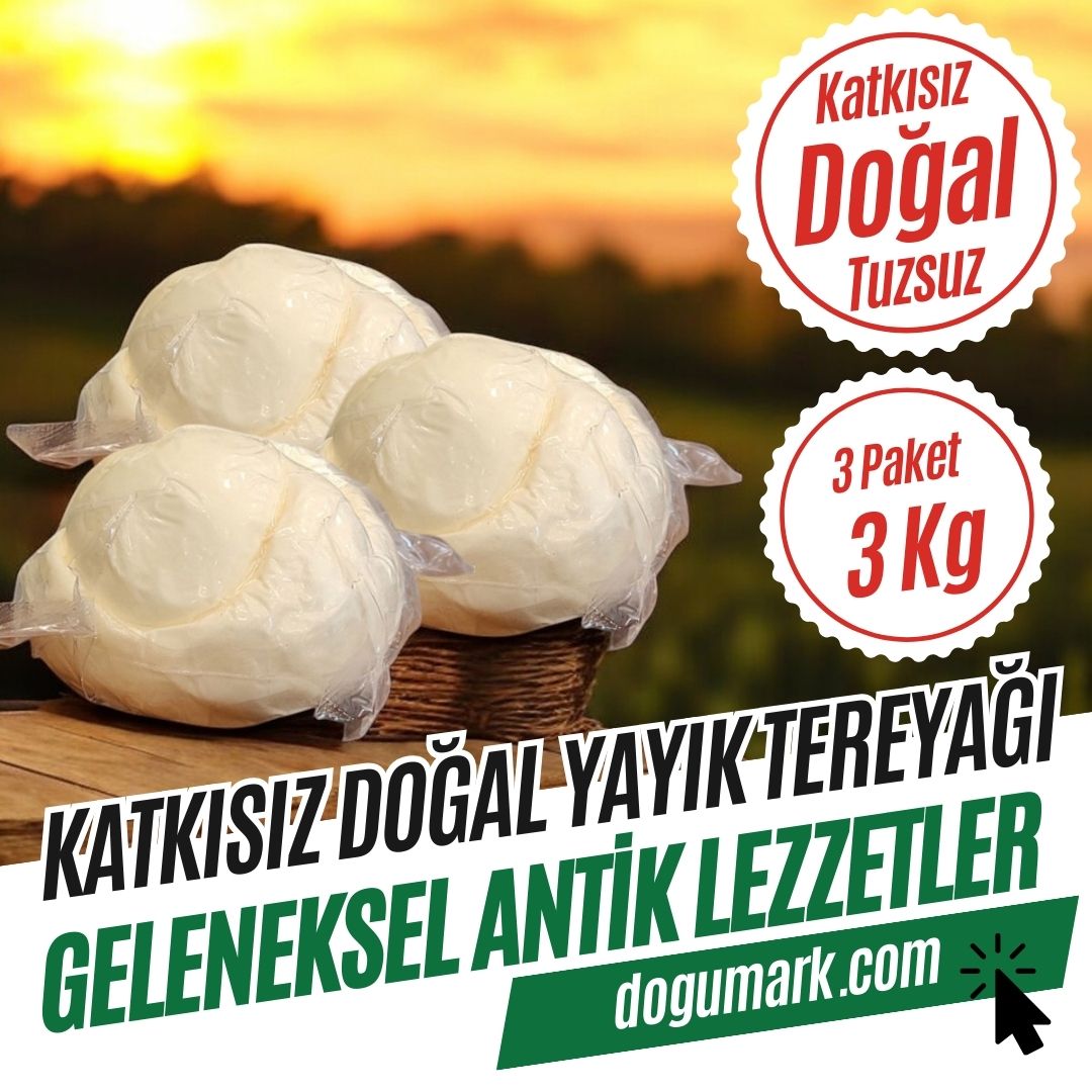 Katkısız Doğal Hakiki Tuzsuz Yayık Tereyağı (3 Kg) Dökme