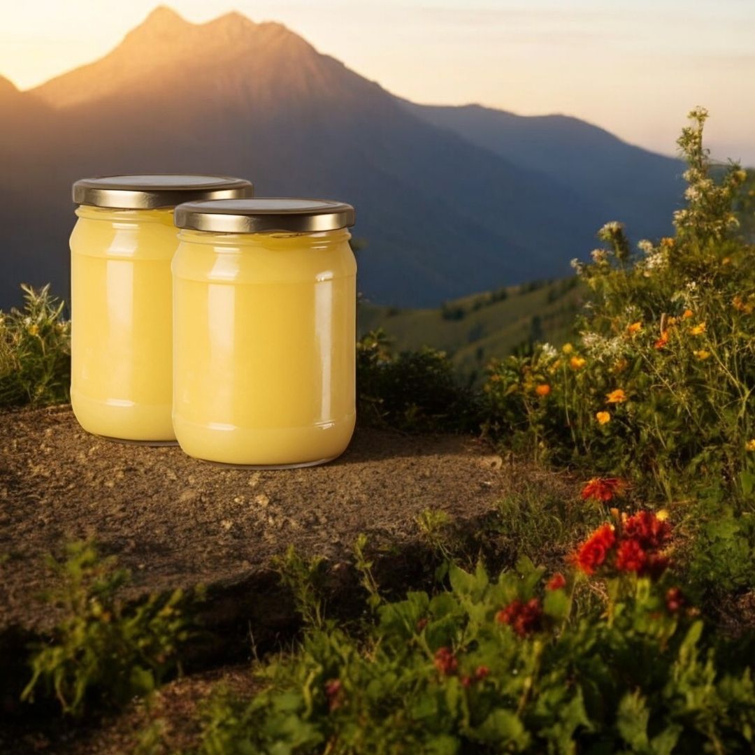 Katkısız Sade Sarı Yağ - Saf - Ghee (Net 1200g 2 Kavanoz) Dökme